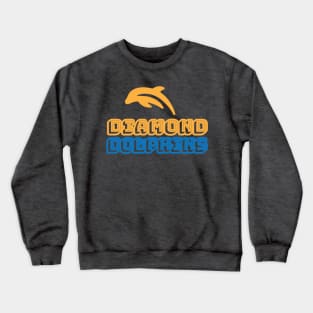 Diamond Dolphins - Yellow Blue Crewneck Sweatshirt